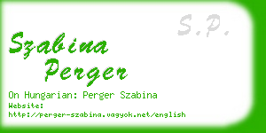 szabina perger business card